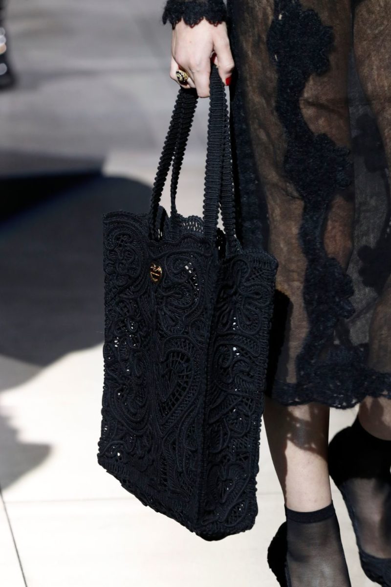 Dolce & Gabbana My Heart Crochet Bag in Black