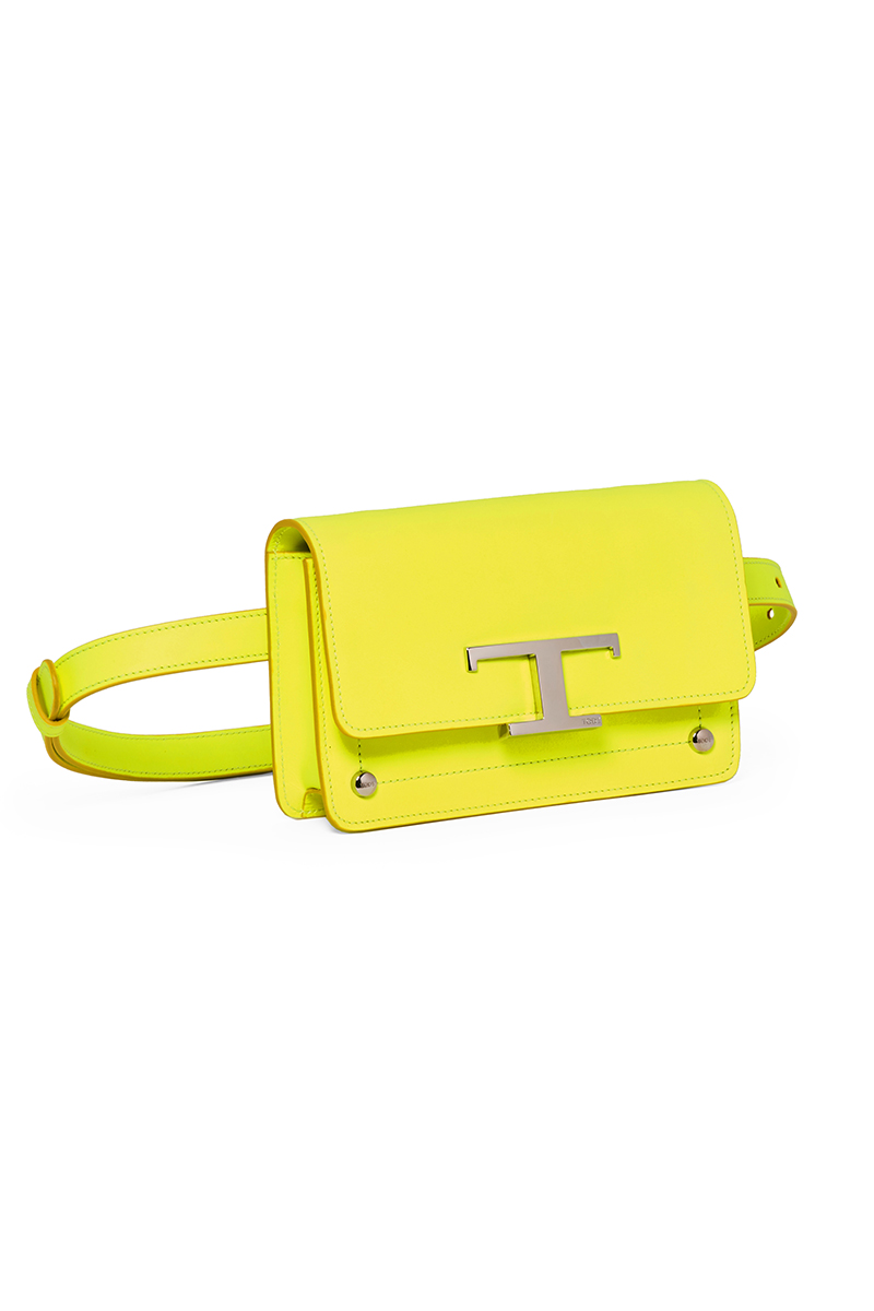 tod's yellow belt bag