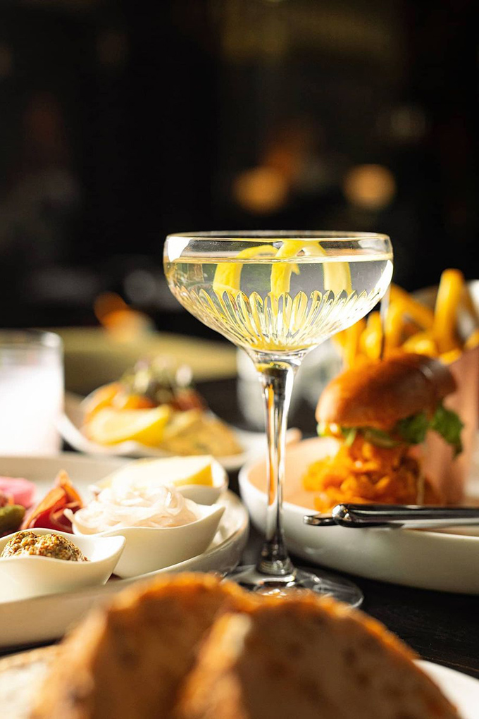 Cocktail and food