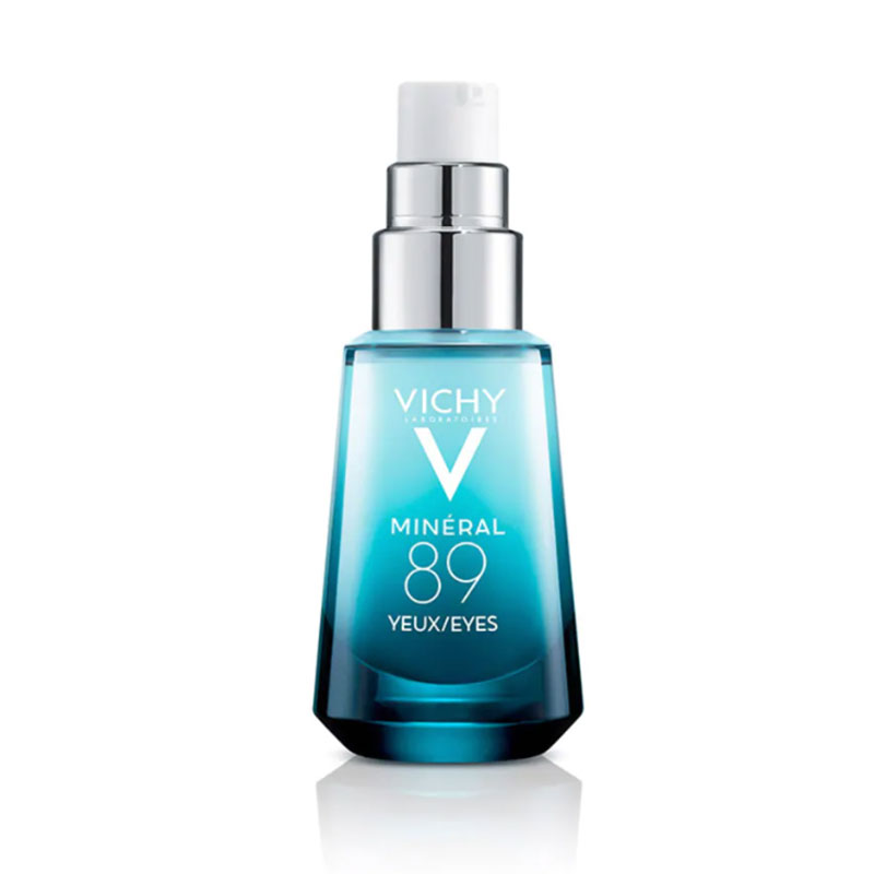 Reduce the look of eye bags, dark circles and dehydrated skin with Vichy's Mineral 89, formulated with 9 per cent volcanic mineralizing Vichy thermal water, natural origin hyaluronic acid and pure caffeine