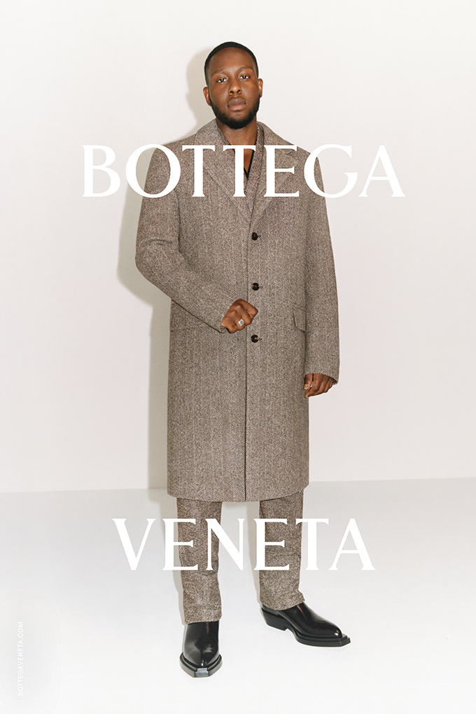 Caleb Jemi modelling for the Bottega Veneta Wardrobe 02 collection