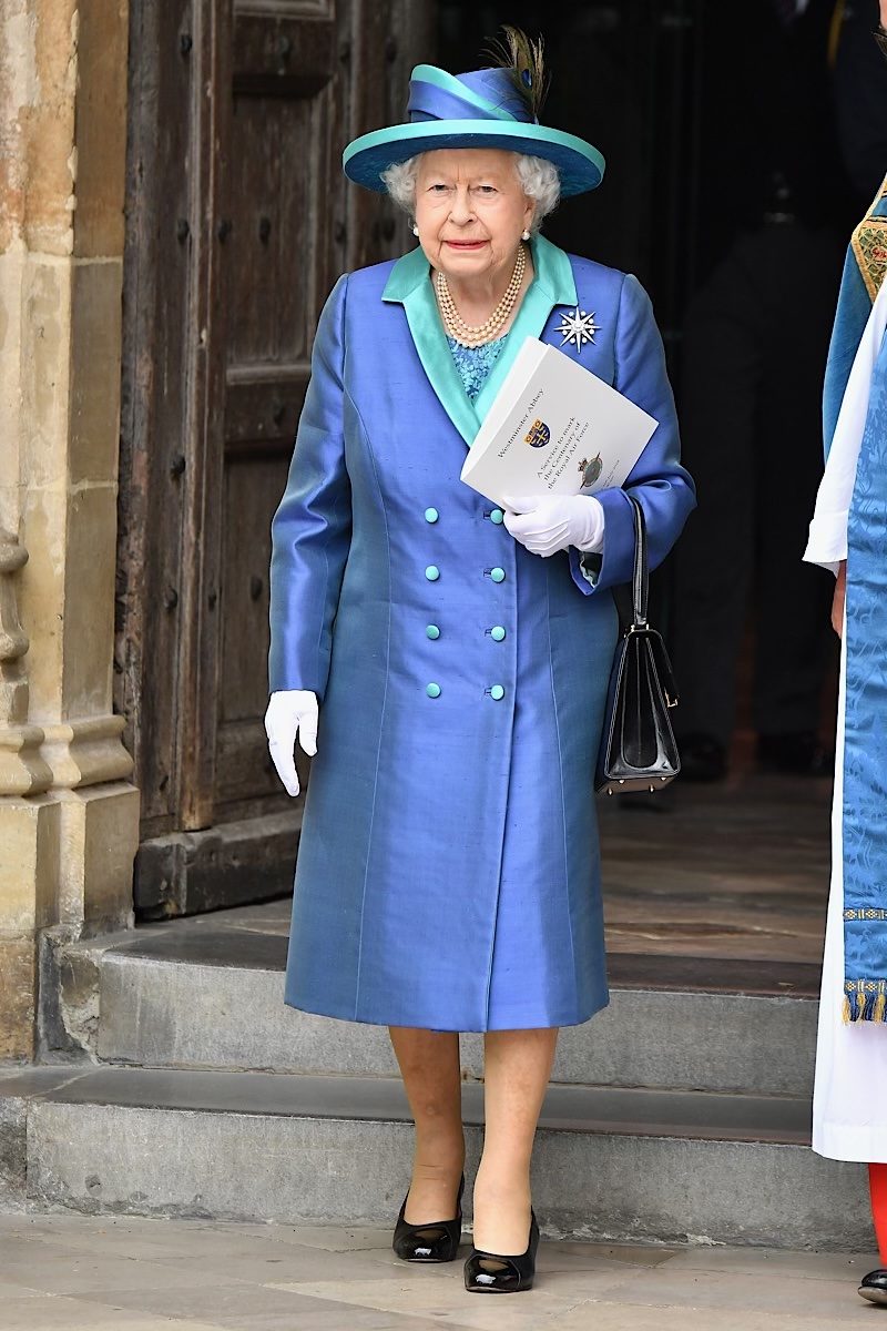 Queen Elizabeth fashion blue