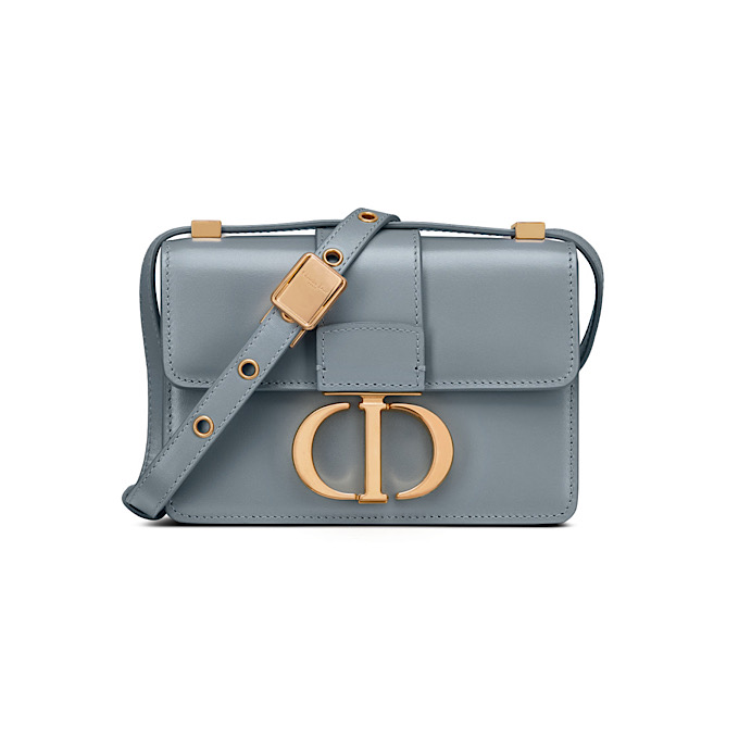 Dior - 30 Montaigne Micro Bag Blue-Gray Box Calfskin - Women