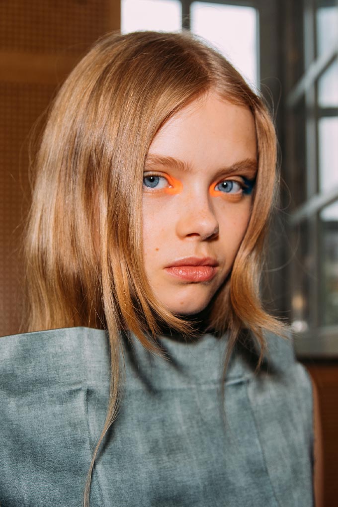 Makeup, neon, beauty, aw21, Off-White, Morgane Martini
