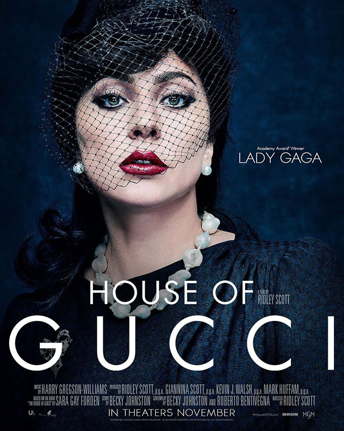 House of Gucci, starring Lady Gaga, Adam Driver, and Al Pacino