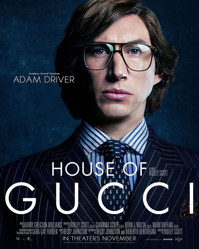 House of Gucci, starring Lady Gaga, Adam Driver, and Al Pacino