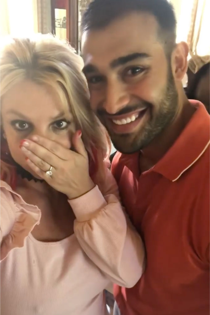 Britney Spears engagement ring video still