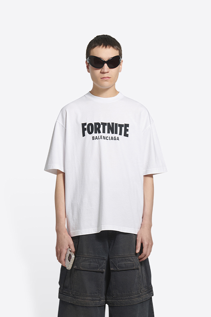 Fortnite Balenciaga: This plain white shirt that says Fortnite on