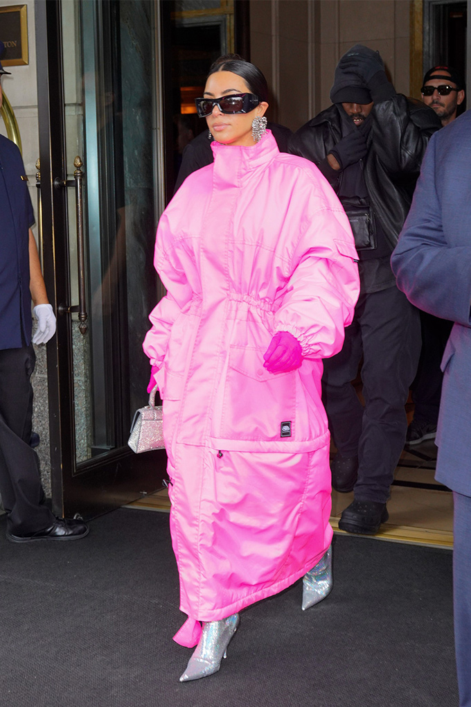 Kim Kardashian wore three hot pink Balenciaga looks to host SNL