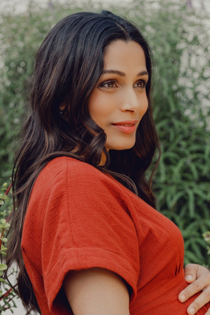 Vogue Singapore 2021 - freida pinto postpartum body wellness motherhood mental health