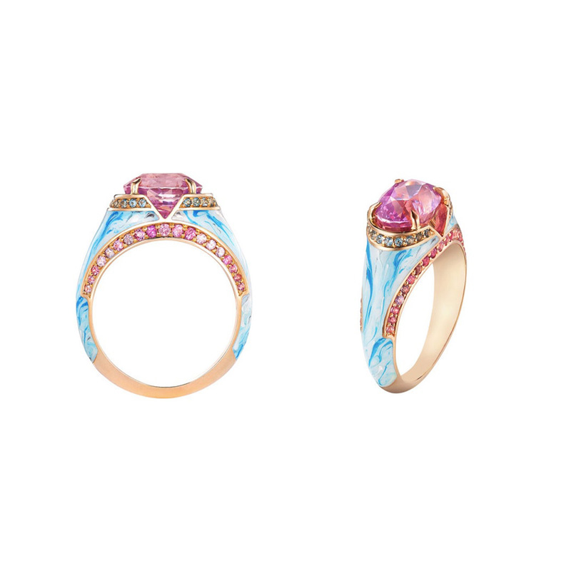 Alice Cicolini sari-inspired jewellery ring blue