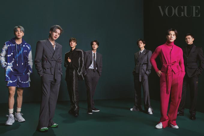 BTS in Vogue Singapore's January/February 2022 'Grace' issue