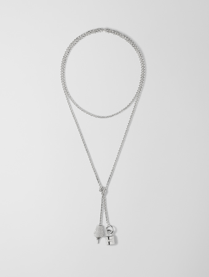 Hermes Kellymorphose kelly clochette necklace