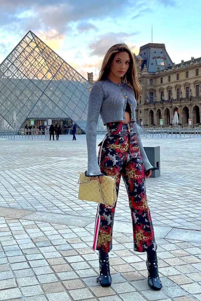 Eileen Gu on Her Mixed and Matched Louis Vuitton Outfit