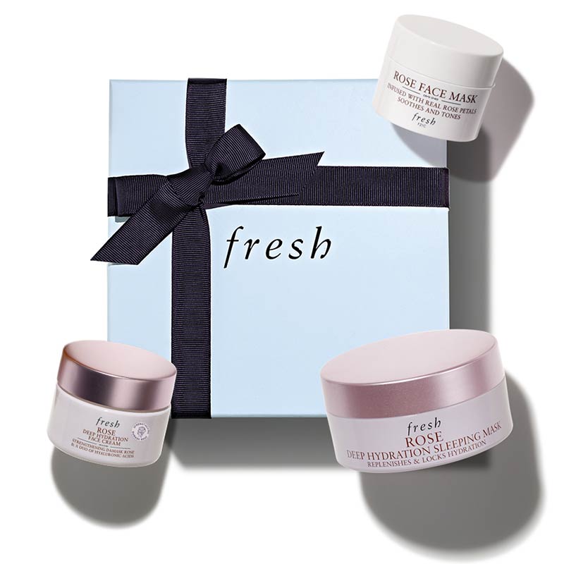 Give the gift of petal-soft skin for the sweetest yet strongest lady features fresh's best-selling Rose Masks and Face Cream