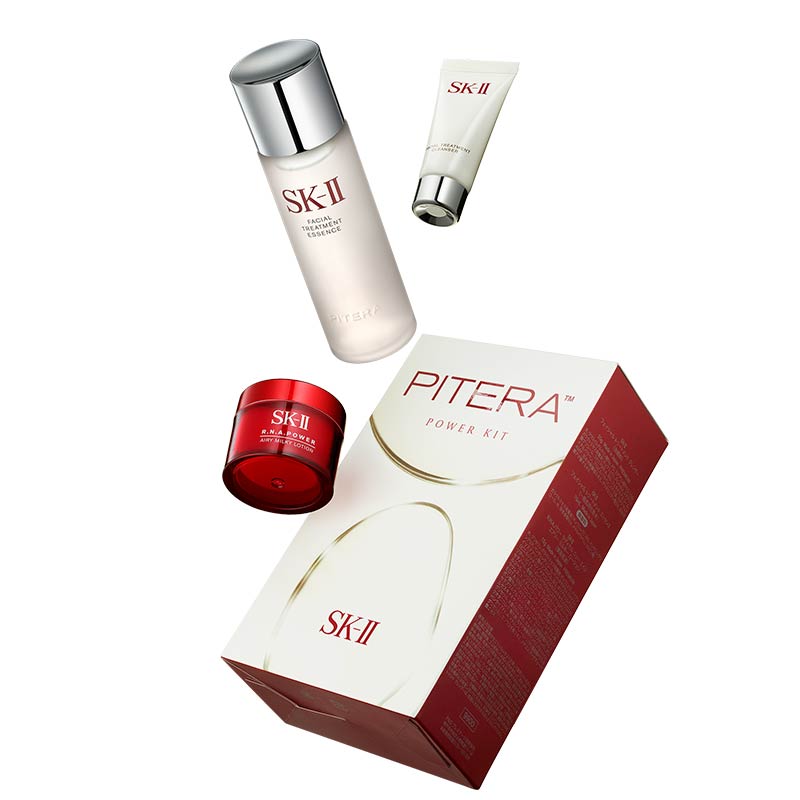 The three-step programme to crystal, clear skin includes SK-II's iconic Facial Treatment Essence, Facial Treatment Cleanser and revitalising Skinpower Airy Milky Lotion
