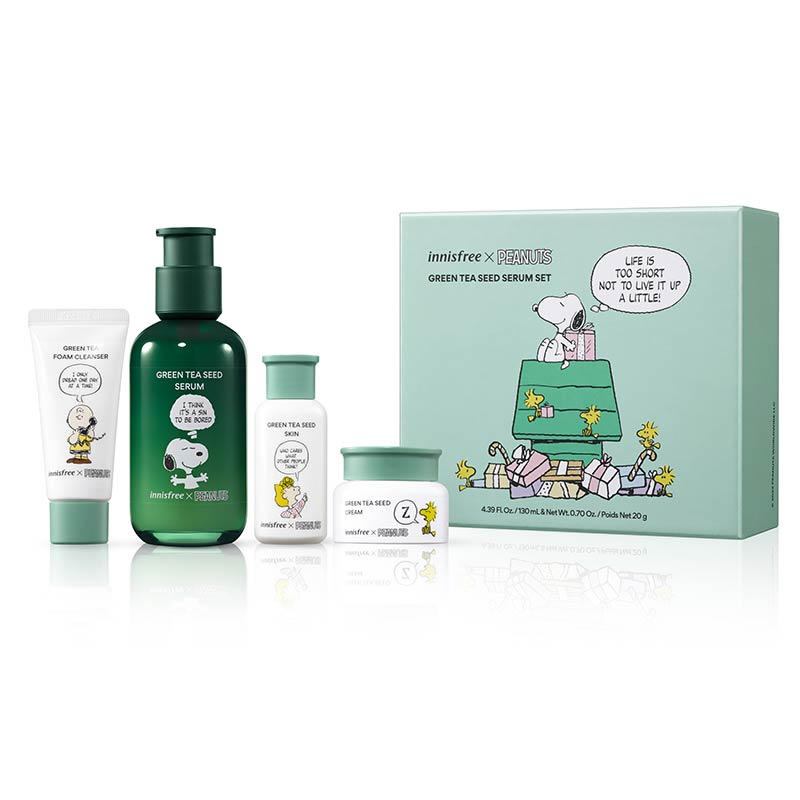 For the young-at-heart mum comes this innisfree x Peanuts set complete with the Green Tea Seed Serum and more