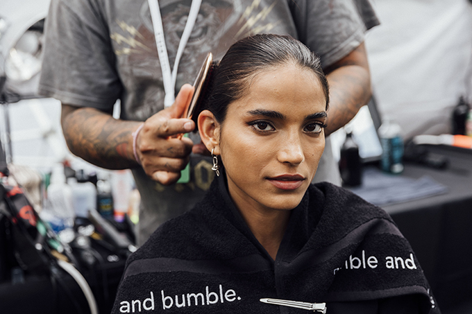 Emily Malan backstage beauty Vogue World