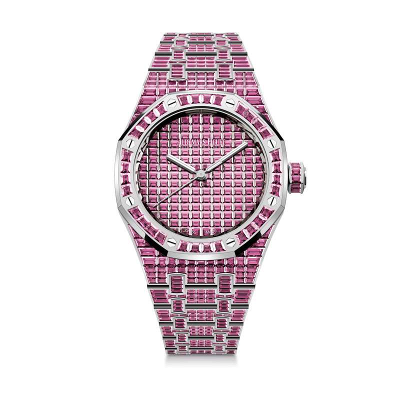 A pink online watch