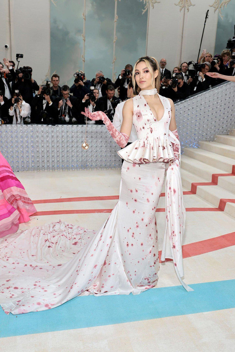 New York, USA. 1st May, 2023. New York, USA. May 1st, 2023. Eileen Gu  arriving at The Met Gala 2023 at The Metropolitan Museum of Art, New York.  This years theme is