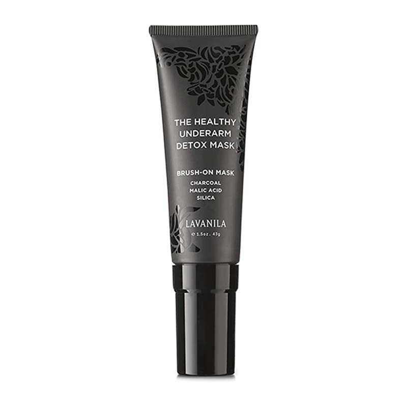 This detox mask comes with a brush for easy application to your underarms
