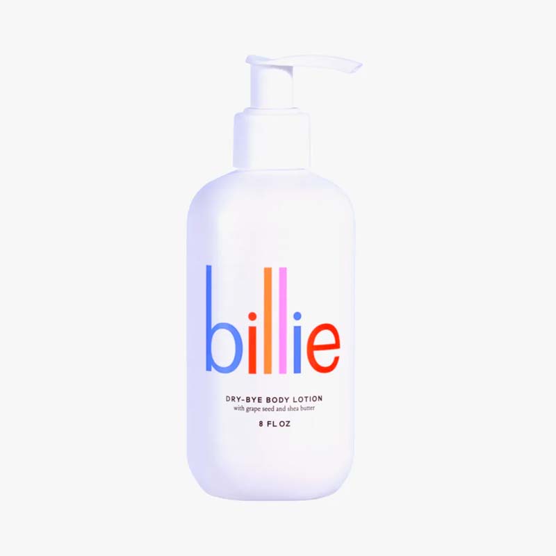 Hate feeling sticky after applying lotion? Billie's Dry-Bye Body Lotion has a matte finish, so you won't feel tacky after applying