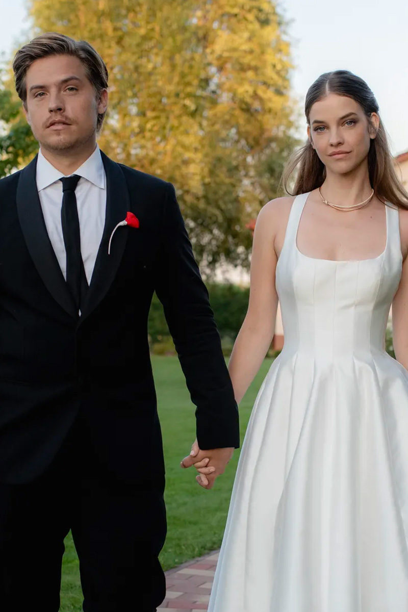 Barbara Palvin Sprouse wore Vivienne Westwood to marry Dylan