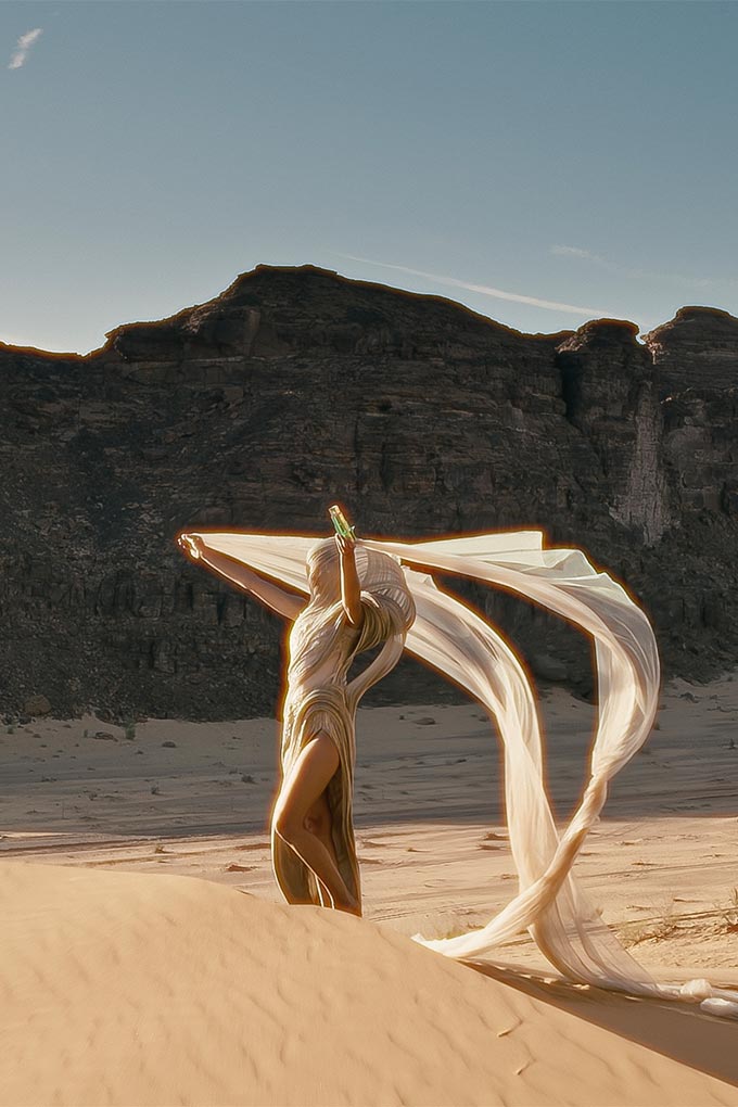 Amaffi Pyramids short film featuring Savanna perfume