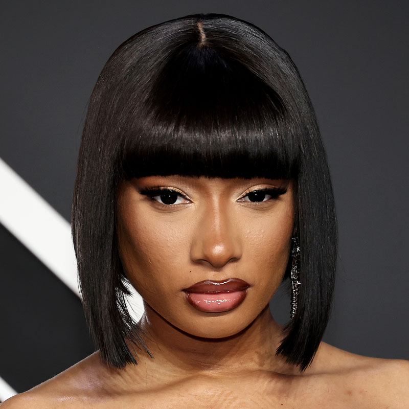 Megan Thee Stallion at the 2024 VMAs black carpet.