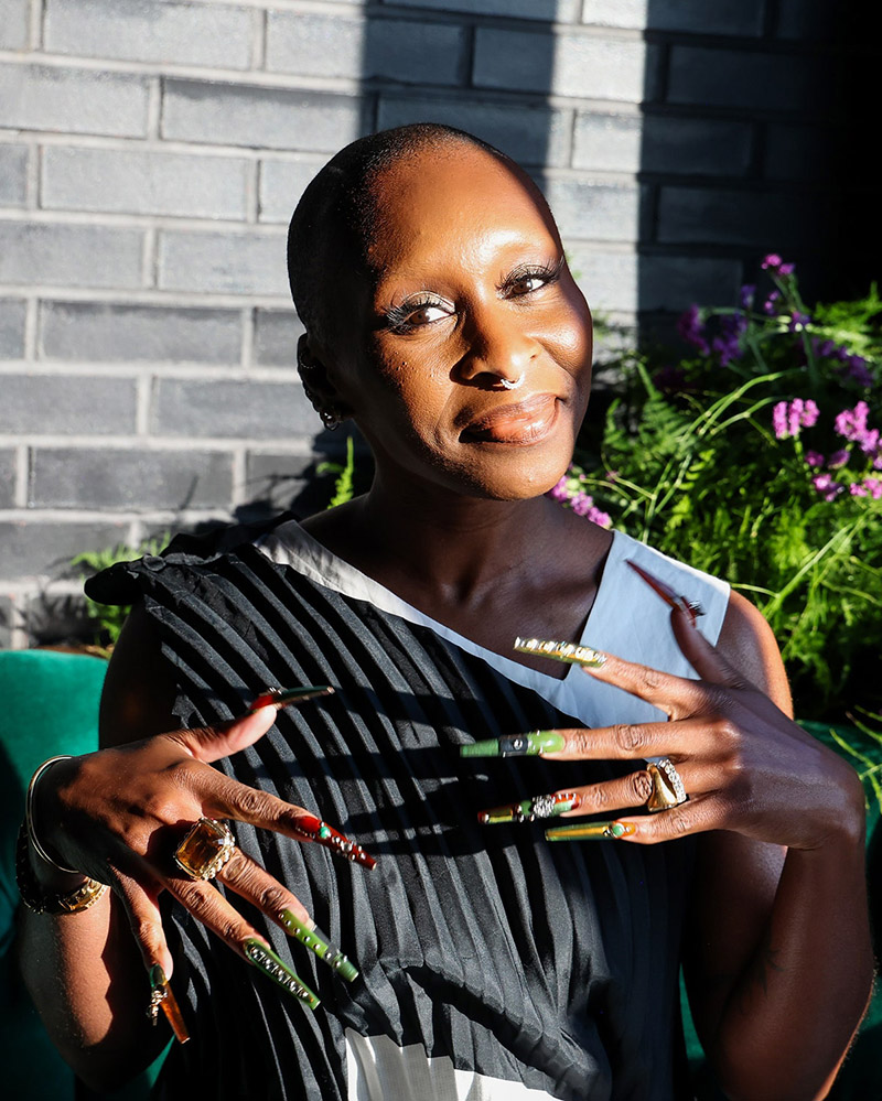 Cynthia Erivo OPI Wicked nails