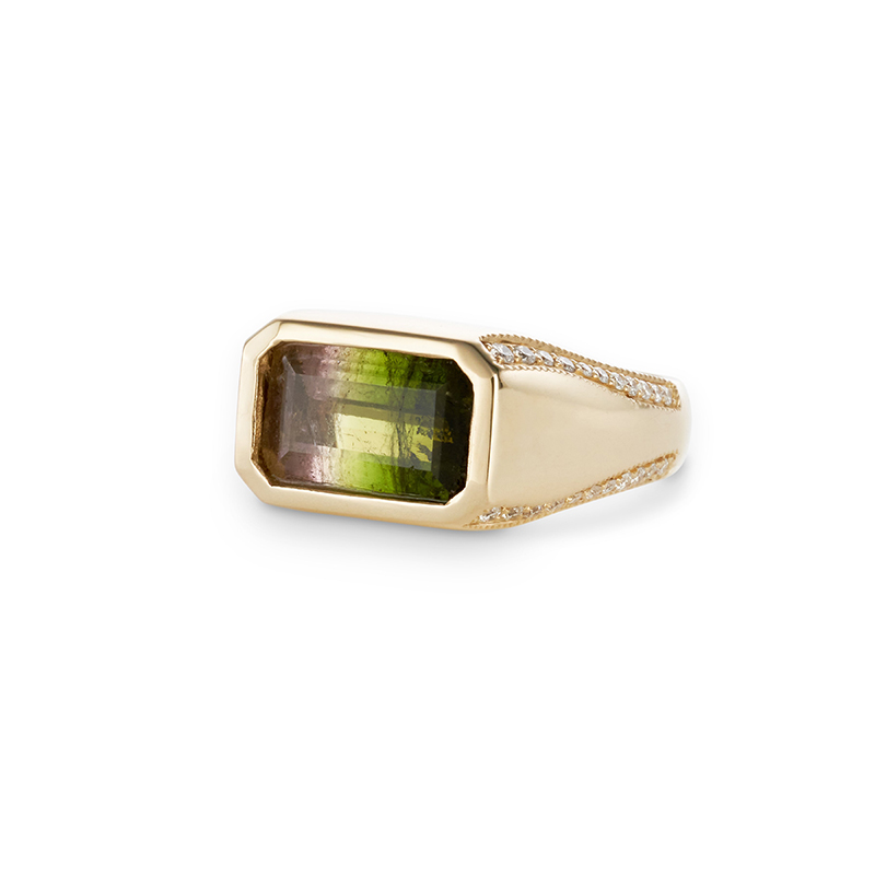 jacquie aiche watermelon tourmaline ring