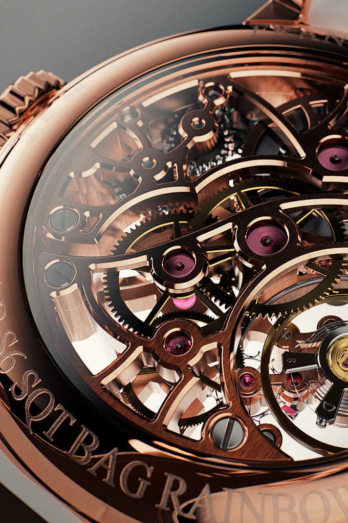franck muller round skeleton baguette 31