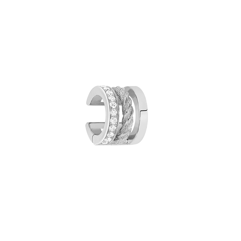 fred force 10 rise ear cuff white gold