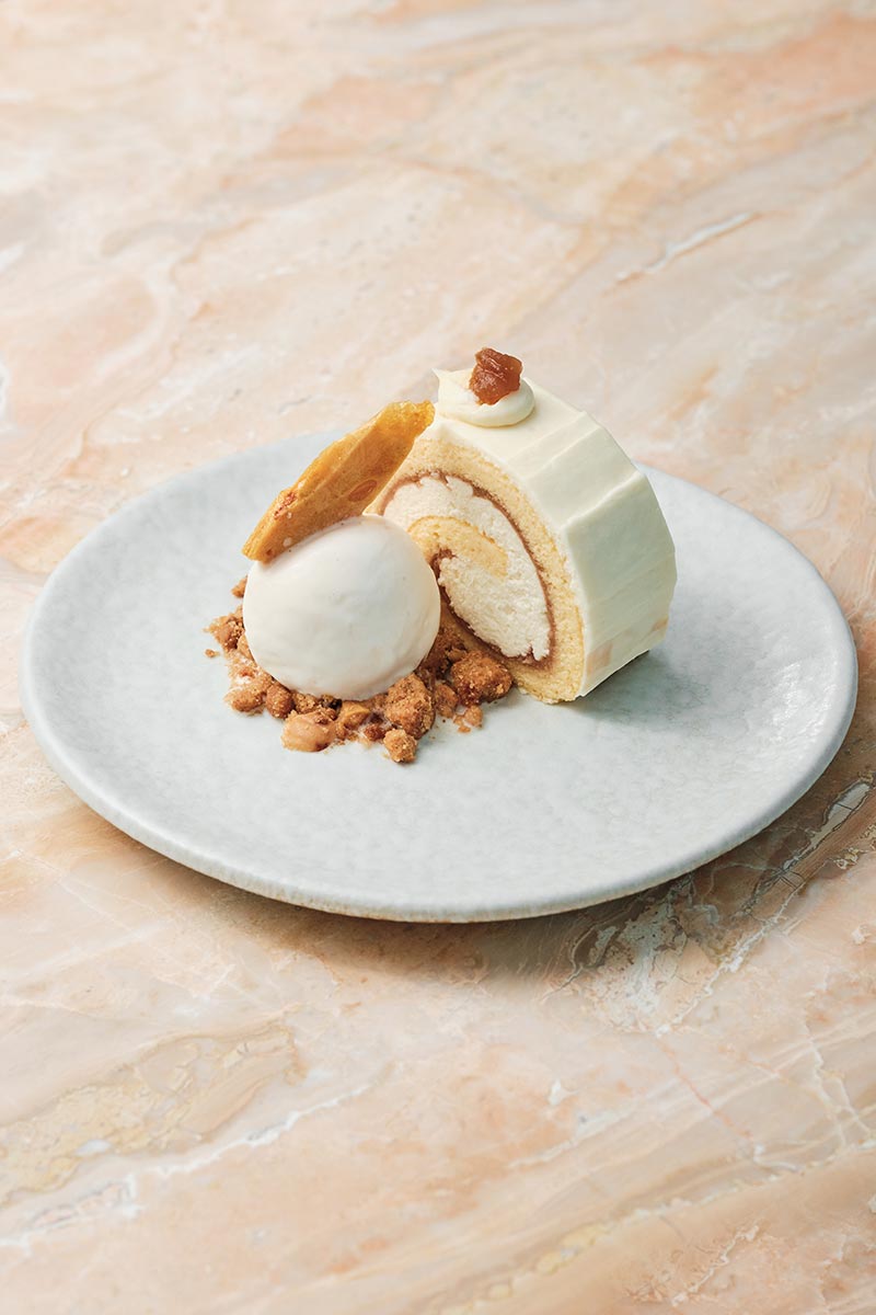 ap cafe singapore swiss roll dessert