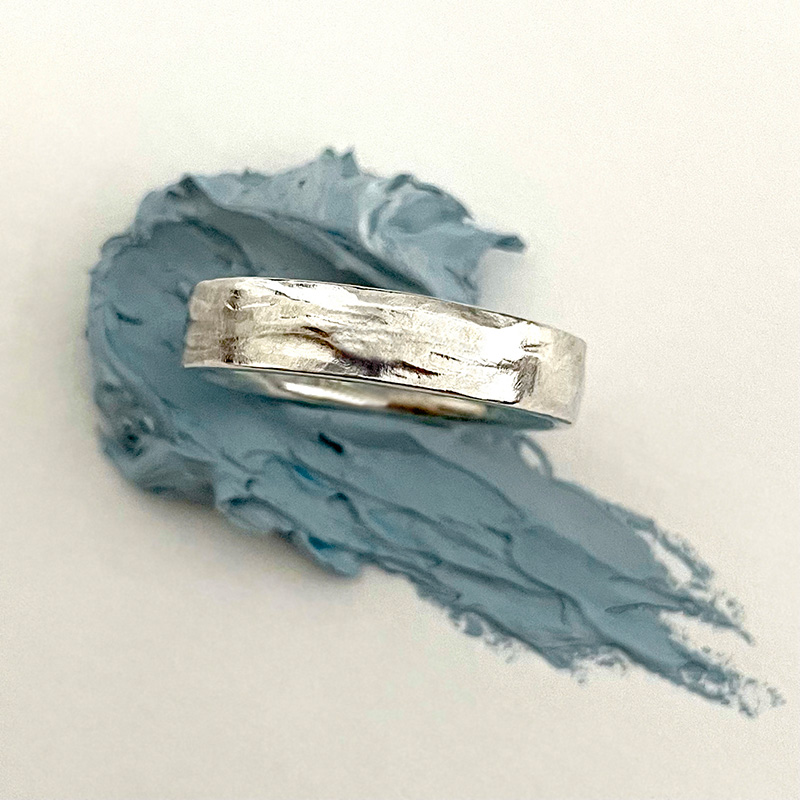 ye silver impressionist ring