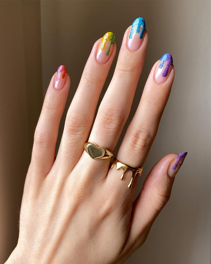 Glowing Nail Art for Pride 2025