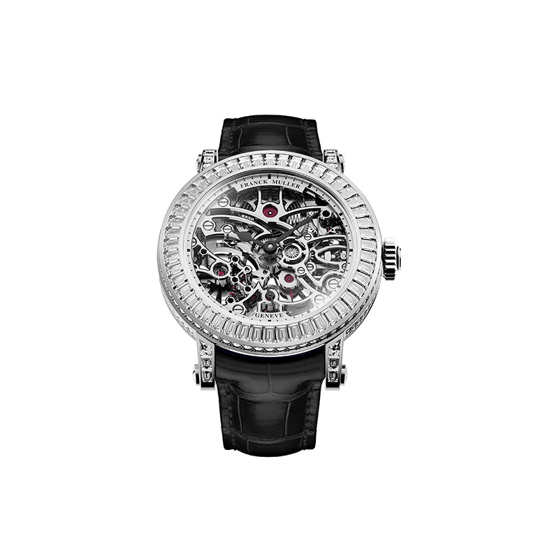 franck muller round skeleton baguette