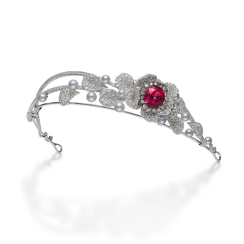 mikimoto les petales high jewellery headpiece