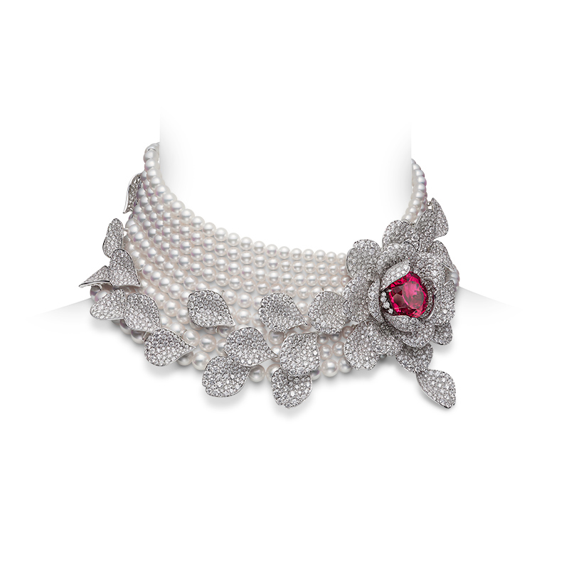 mikimoto high jewellery tourmaline necklace