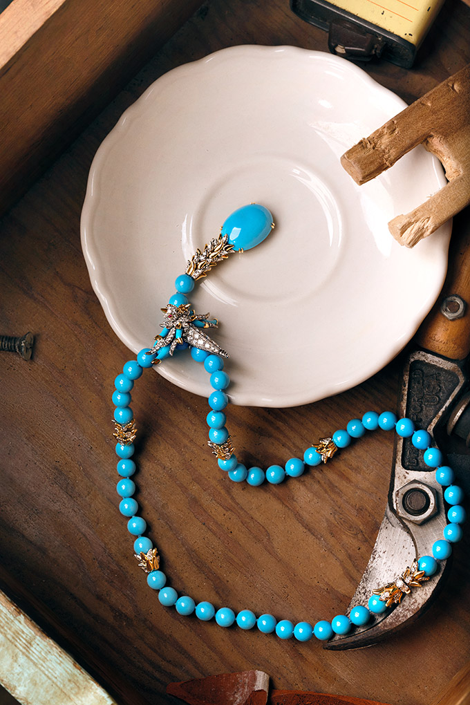 tiffany co bird on a rock high jewellery turquoise necklace