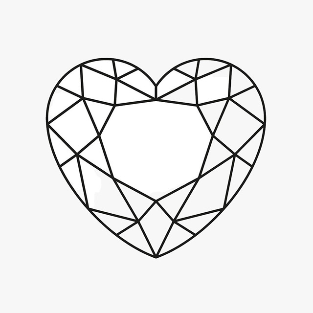 heart cut diamond gemstone engagement ring