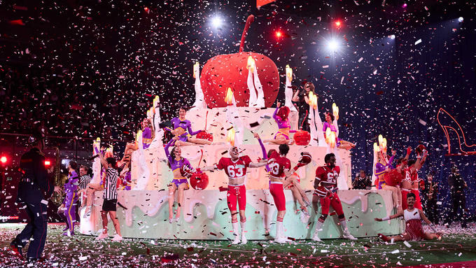 Christian Louboutin stages a stadium-sized spectacle for spring