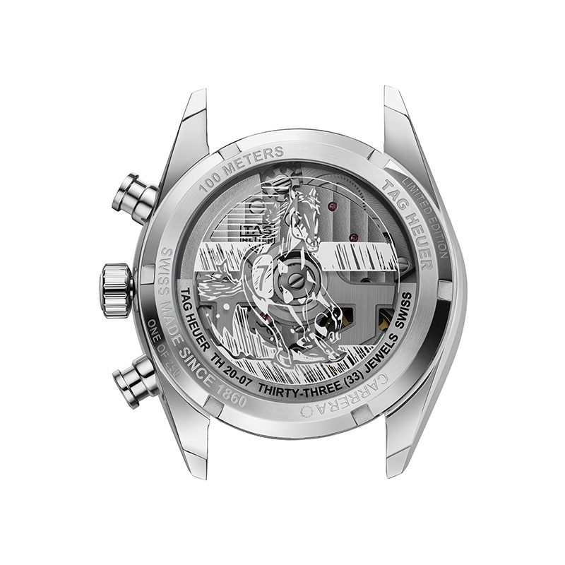 tag heuer horse carrera chronograph caseback