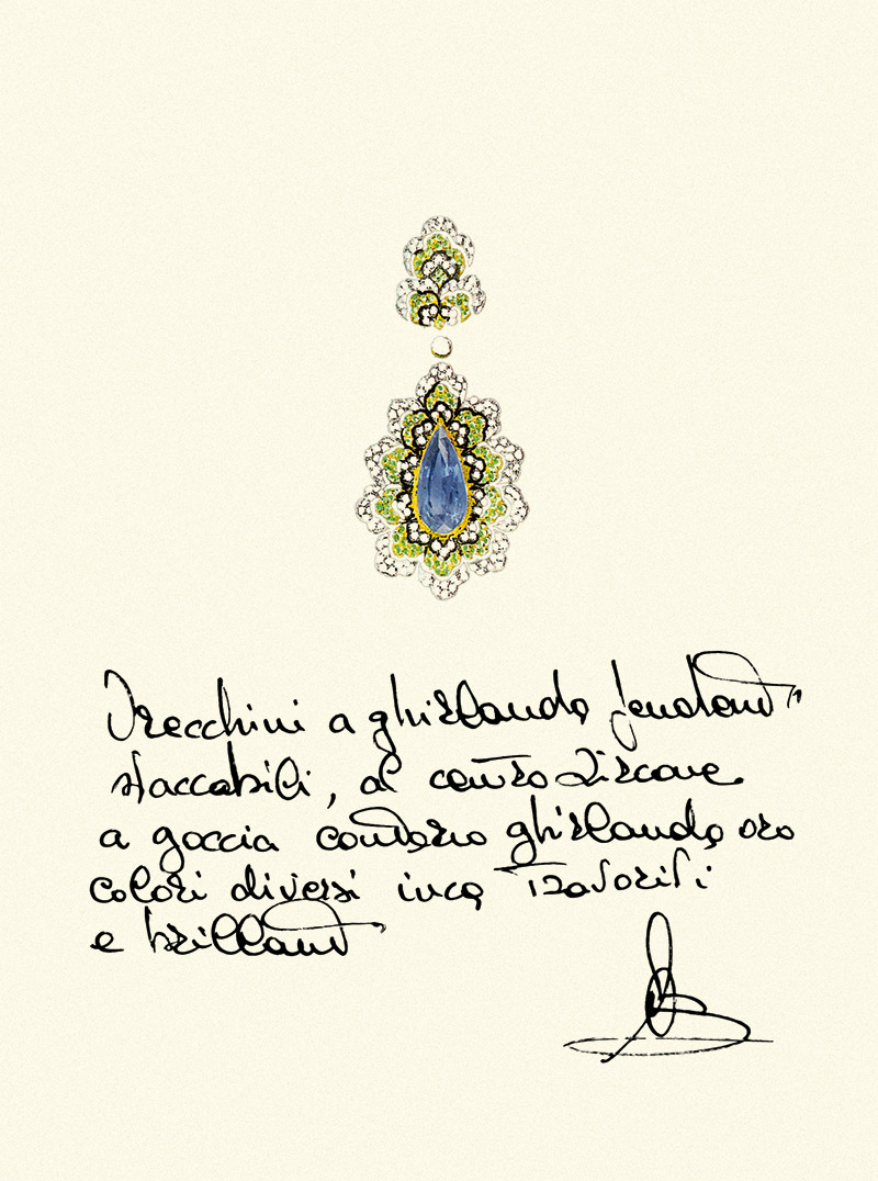 andrea buccellati giardino sketch pendant earrings