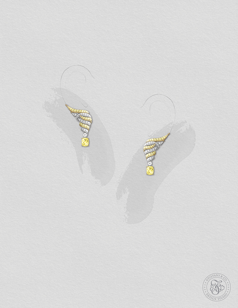tiffany shell earrings
