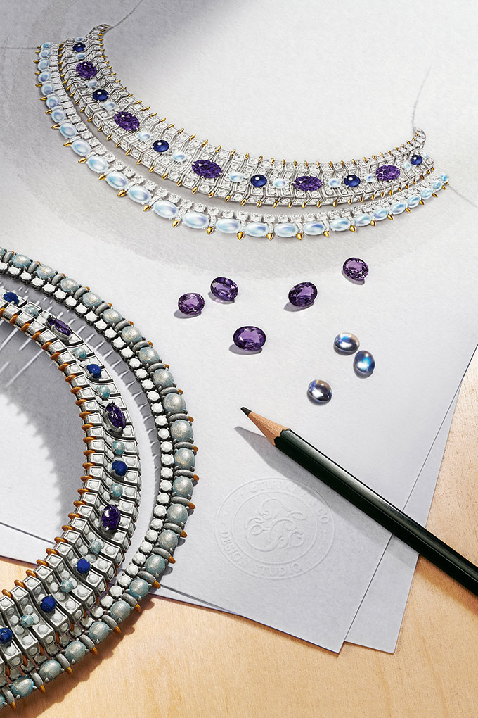 tiffany necklace purple sapphire suite