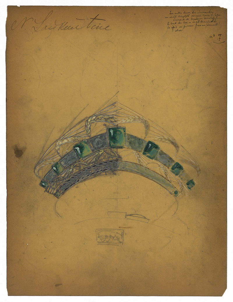 rene lalique diadem drawing