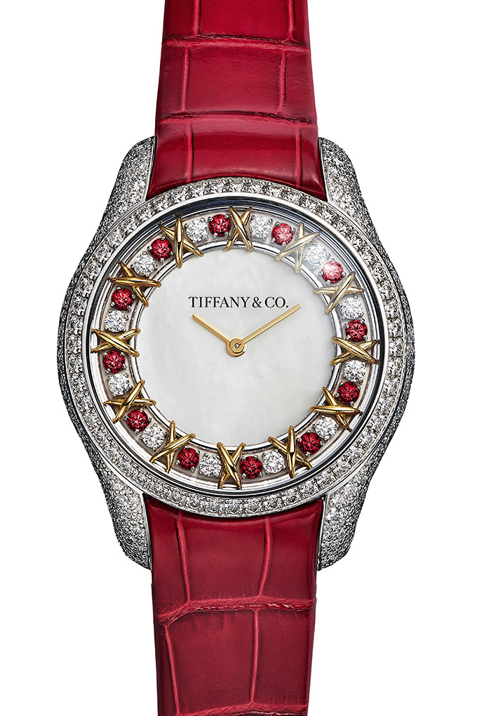 tiffany co singapore sixteen stone watch ruby