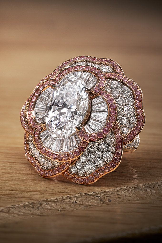 chanel symbole camelia rose ring