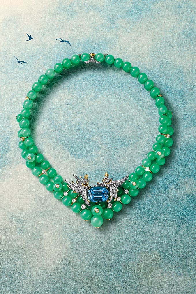 tiffany high jewellery 2026 blue book chrysoprase necklace